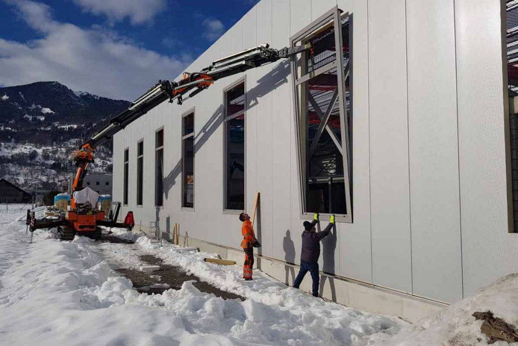 Baudux Fenster & Türen | Graben-Neudorf | Bau einer Industriehalle in der Schweiz